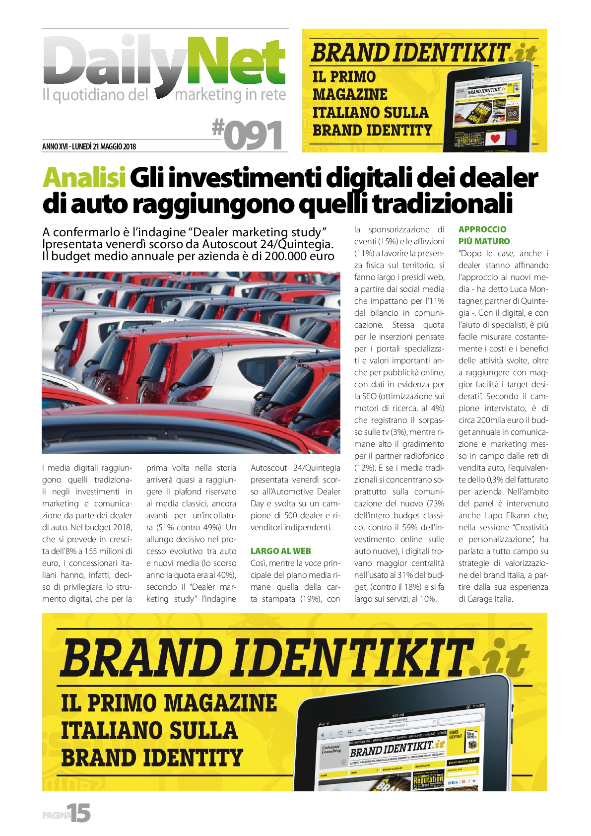 Incremento dell’investimento digitale nell’automotive